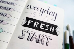 Everyday is a fresh start quote at good life project podcast