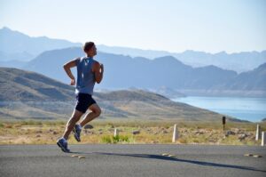 a man running for fitness