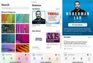 itunes podcast on iphone