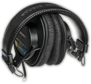 folded Sony MDR-7506 