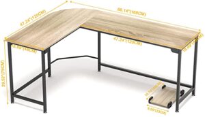 teraves l-shaped desk specifications