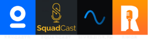 Zencastr, Squadcast, Riverside.fm and Ringr