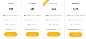 SpeechText.AI pricing