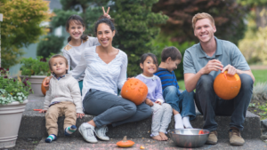 a happy family of 6 in familylife blended