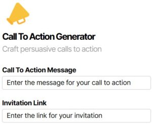 call to action generator