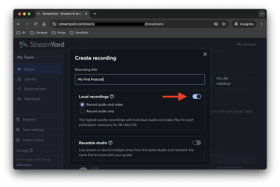Naming your recording